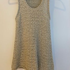 Aerie beige crochet racerback tank